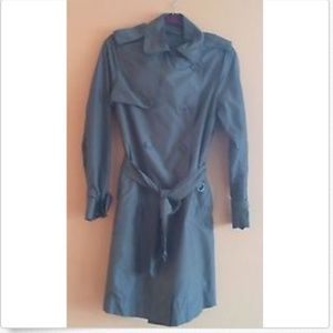 Banana Republic Olive Green Nylon Trench Coat SZ S
